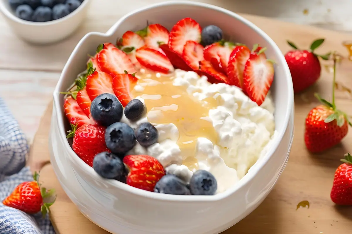 Cottage cheese with fresh toppings