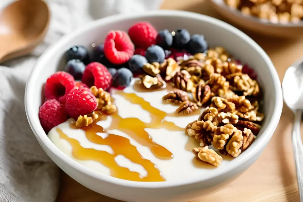 Homemade yogurt bowl	