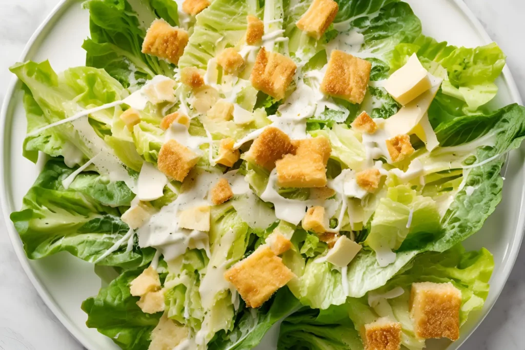 Caesar Salad on a Plate