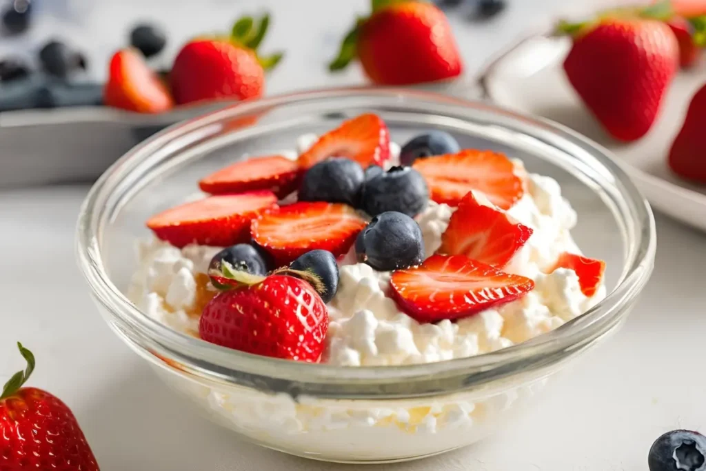 Cottage cheese with fruits	