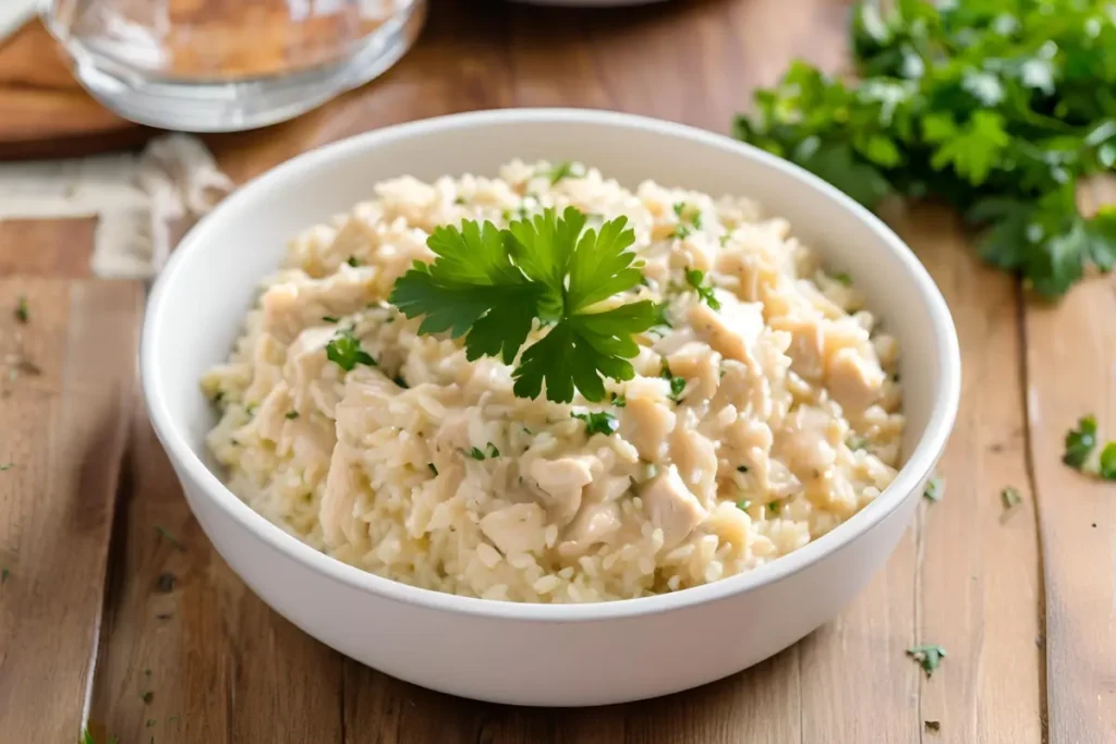 Creamy chicken and rice dish