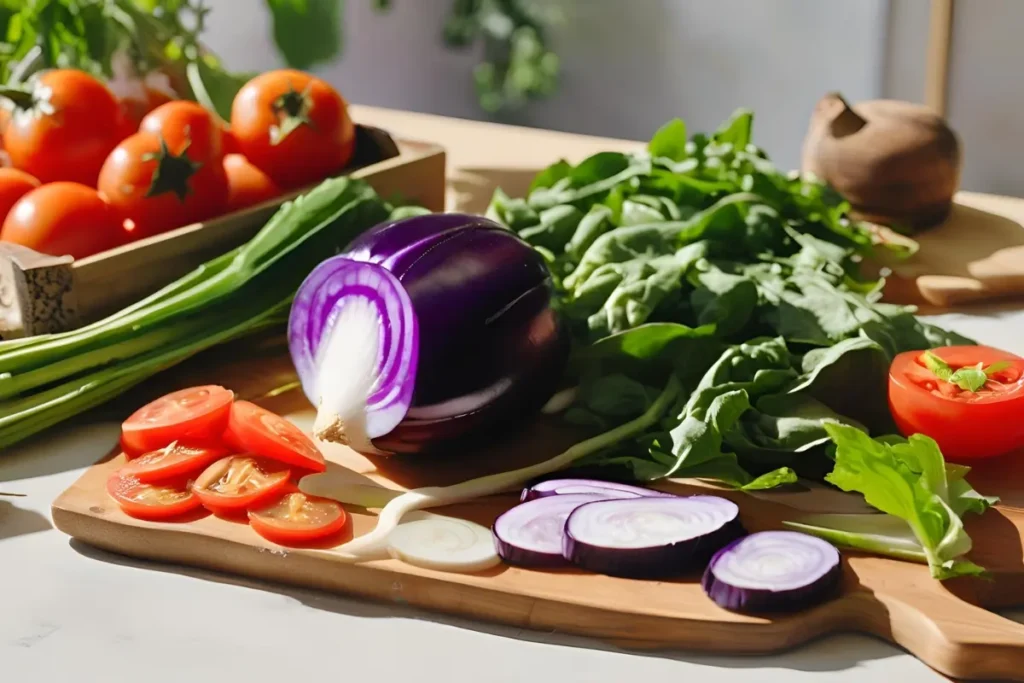 Sinigang ingredients fresh vegetables	