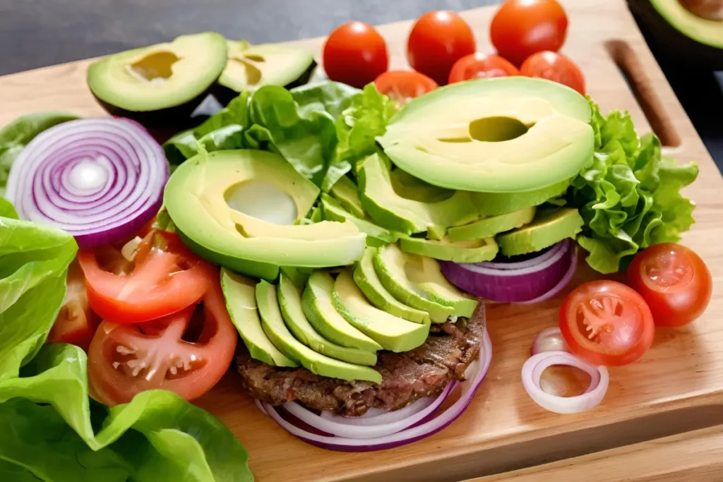 Fresh Vegetables for Burger Bowl	