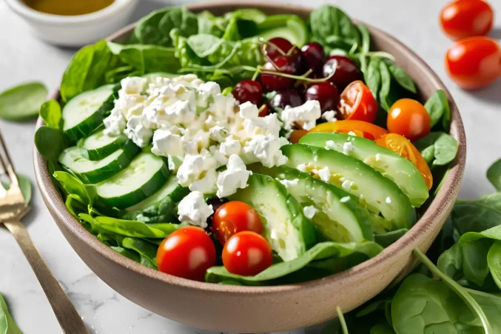 Spinach and cottage cheese salad	