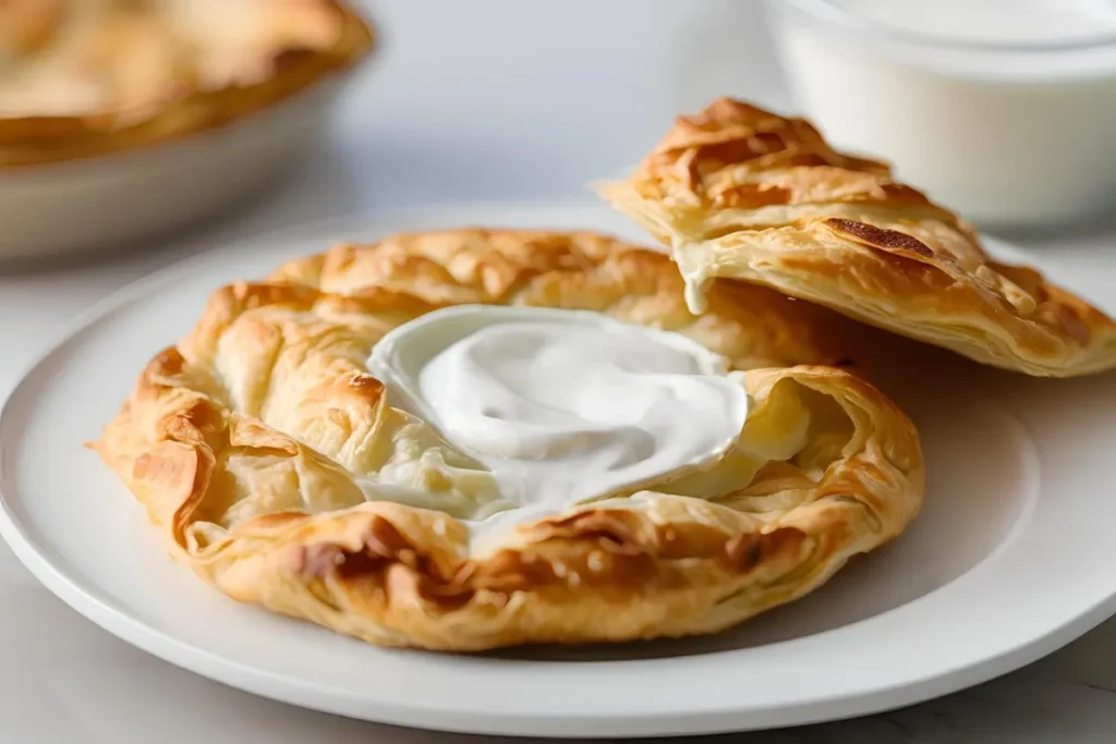 Freshly baked burek pastry	