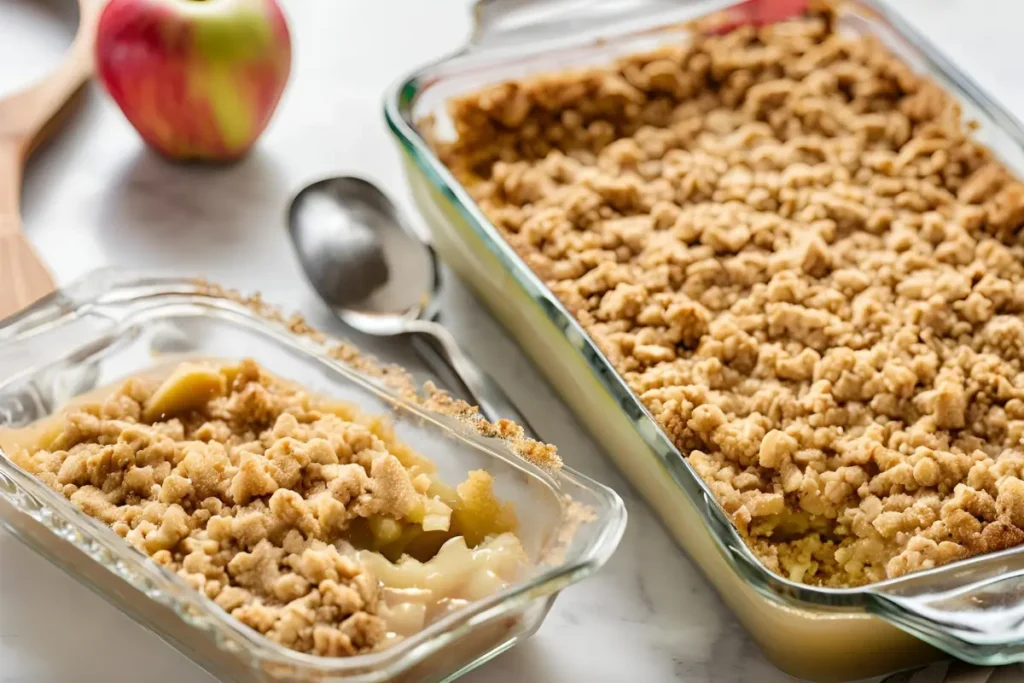 Apple Crumble Fresh Out of the Oven	