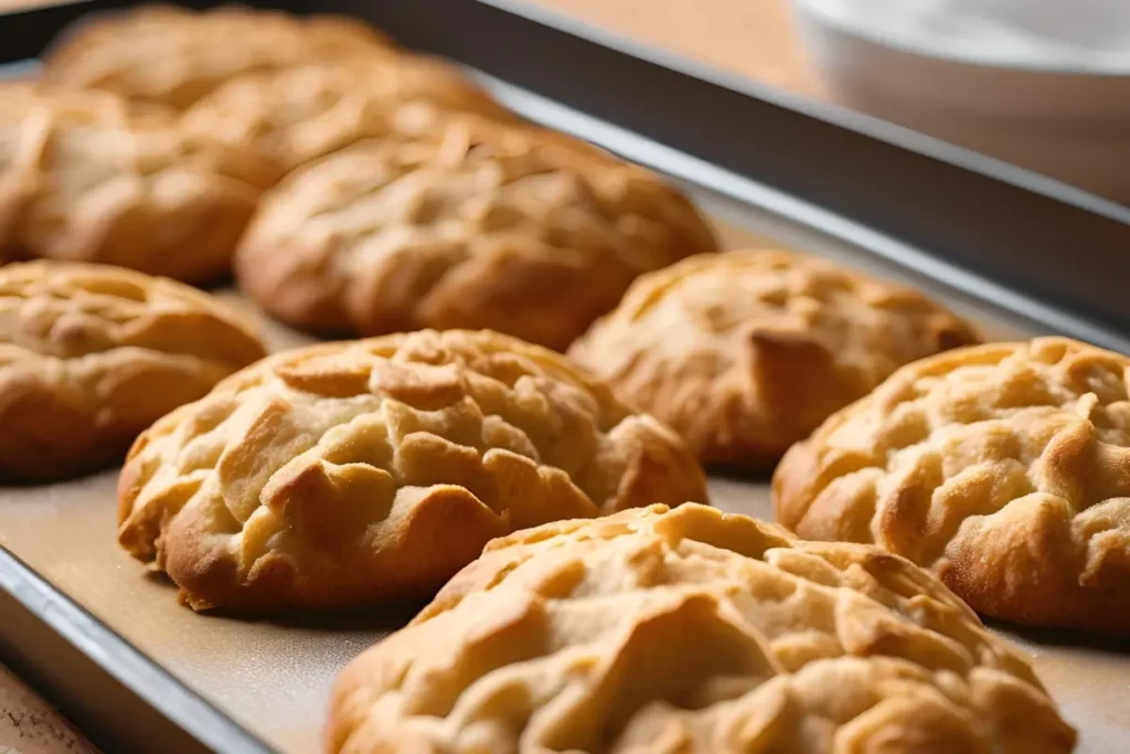 "Freshly baked Gipfeli on a tray"