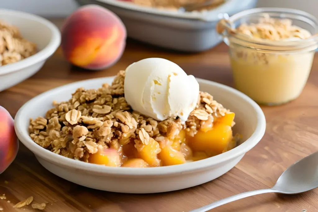 Peach Crisp with Oat Topping	