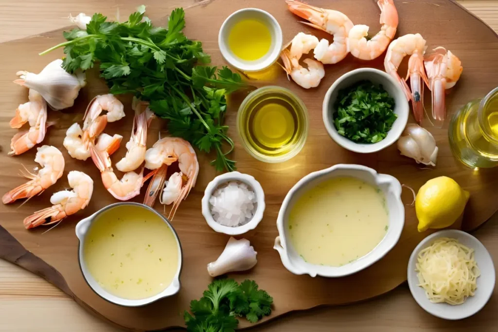 Ingredients for scampi sauce	