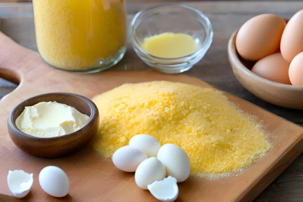 Cornmeal and buttermilk for cornbread	