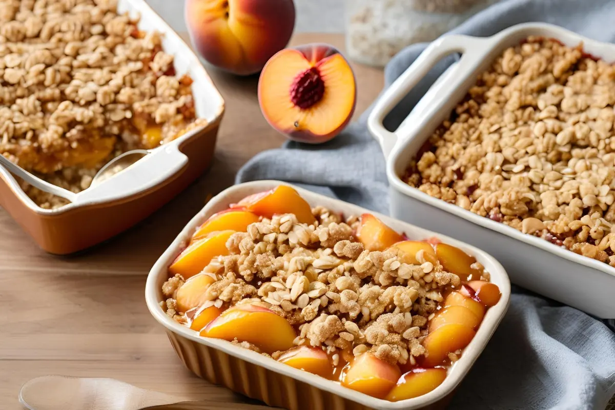 Peach Crumble vs. Peach Crisp