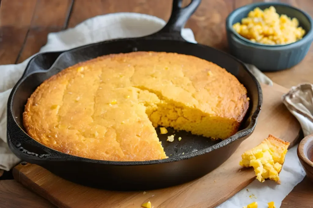 Southern cornbread recipe skillet