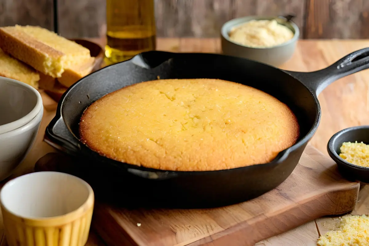 Southern cornbread recipe skillet