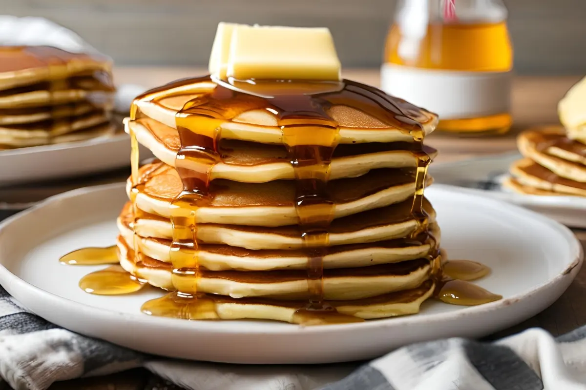 Fluffy Pancakes with Syrup