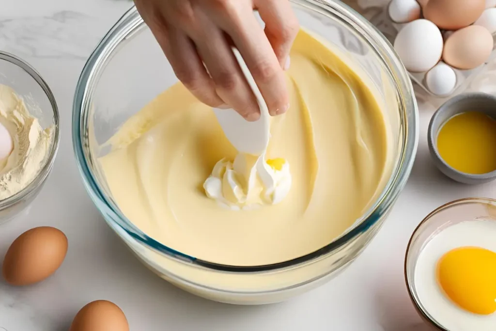 Making Crème Brûlée process	