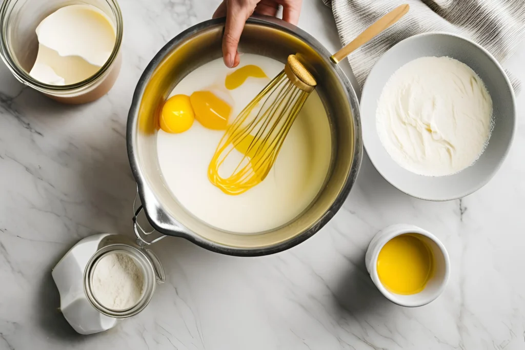 Making Crème Brûlée	