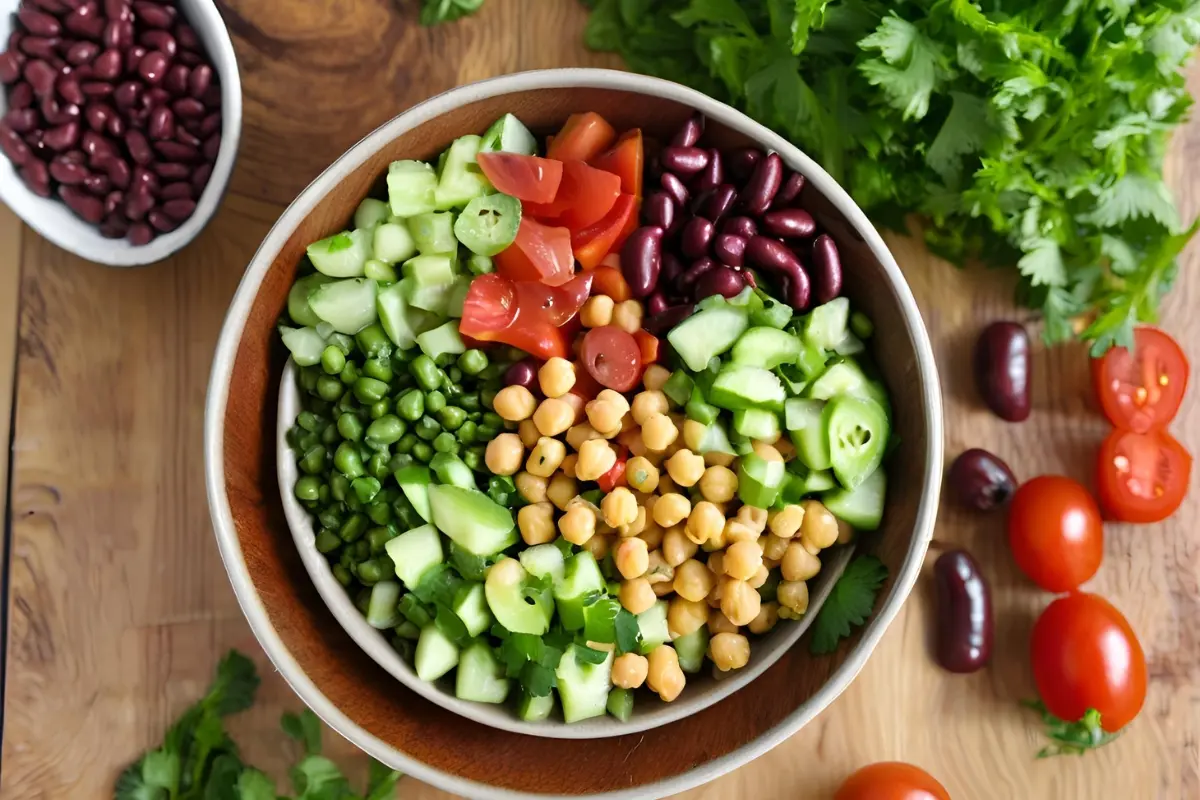 Protein-packed bean salad bowl