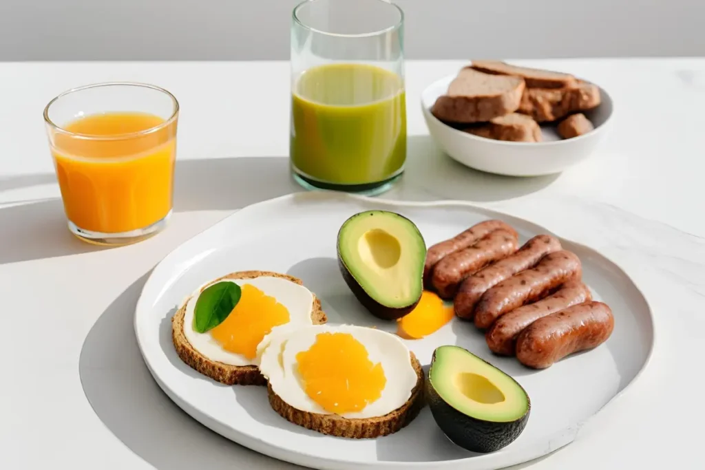 Healthy Irish breakfast plate	