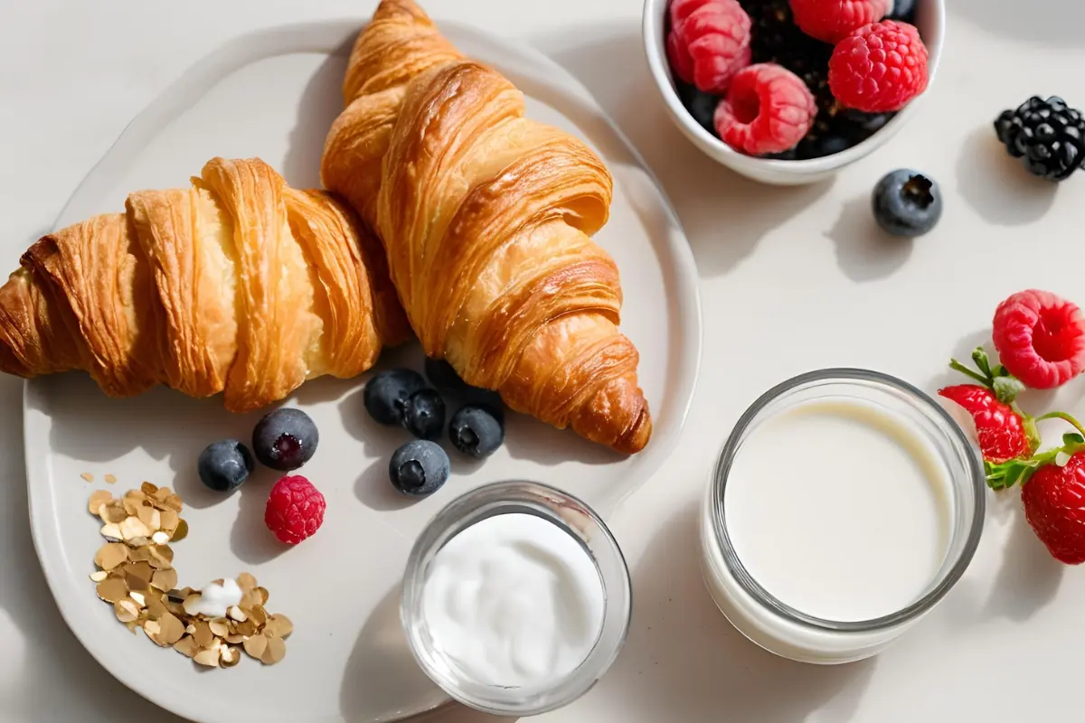 Pastry paired with healthy options