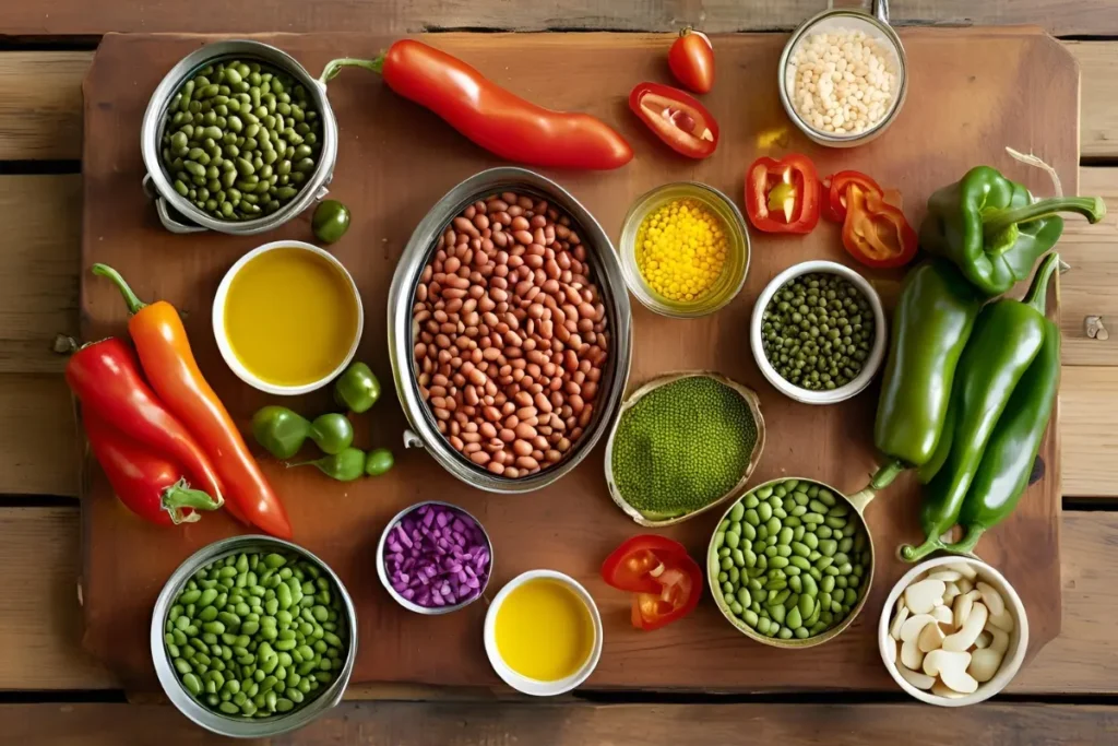 Low-sodium canned bean salad ingredients	