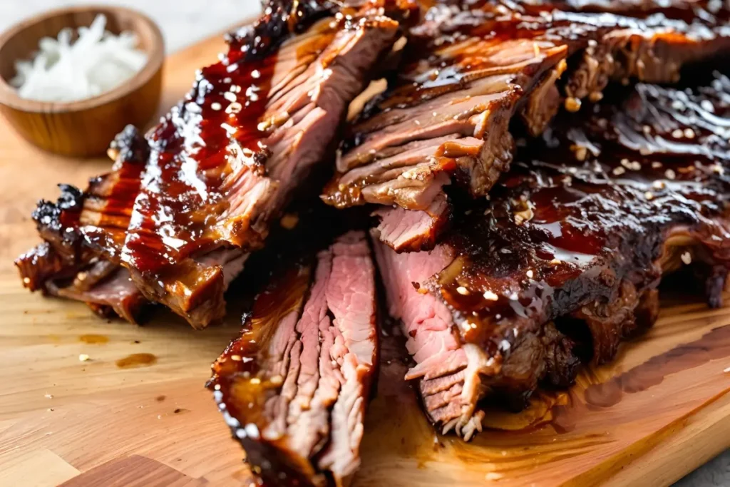 BBQ Beef Back Ribs on Cutting Board	