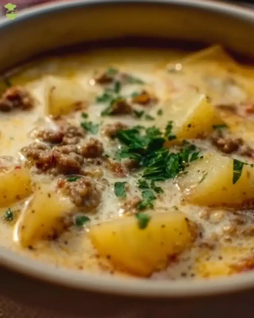 easy hamburger potato soup
