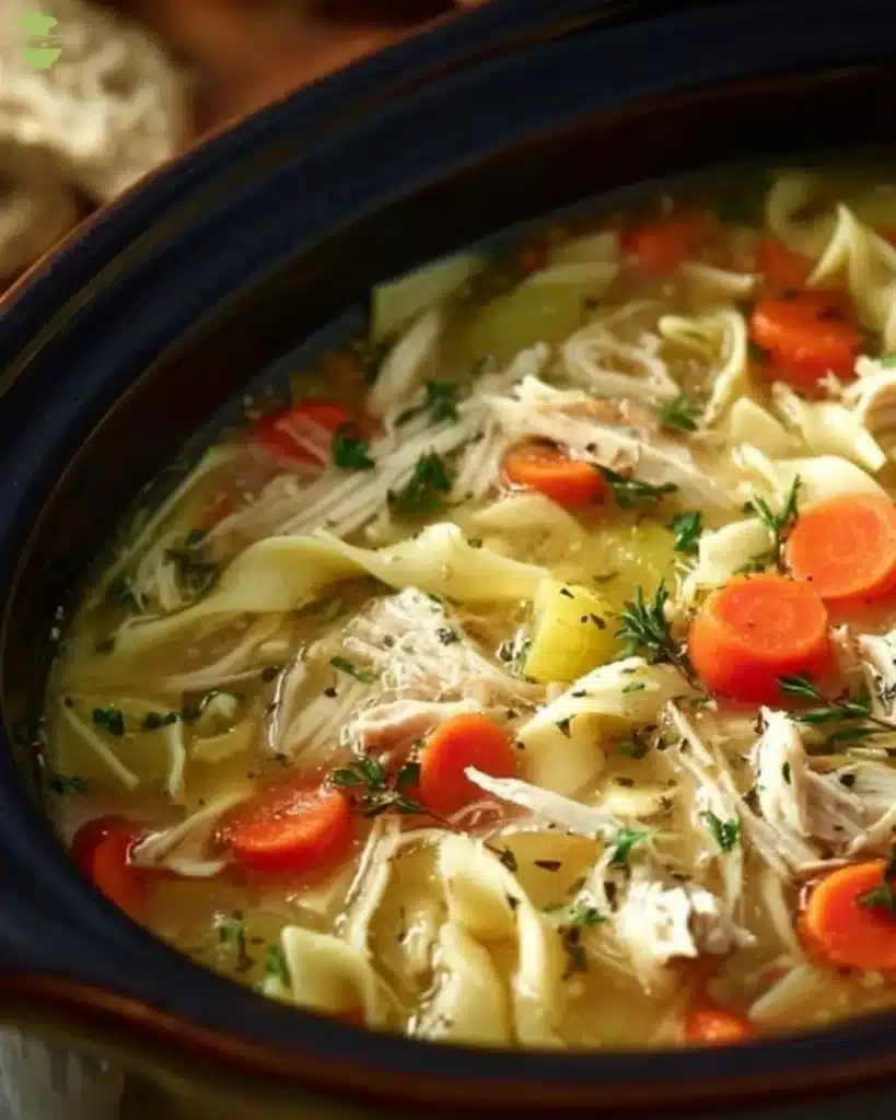 easy Crockpot Chicken Noodle Soup