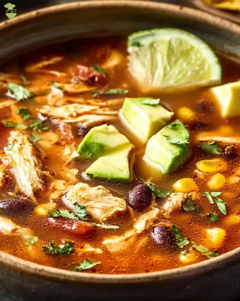 easy Crockpot Chicken Tortilla Soup