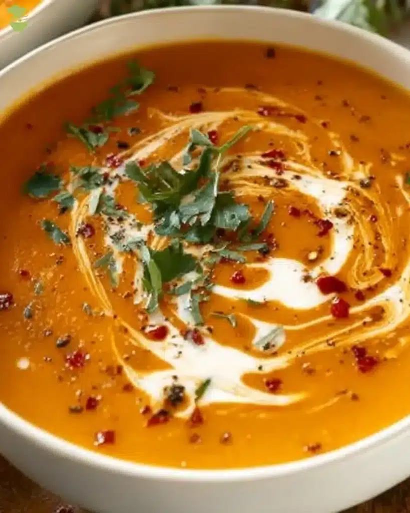 easy Spicy Butternut Squash Sweet Potato Soup