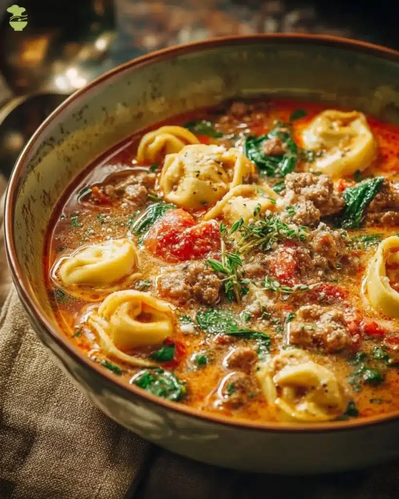 easy Sausage Tortellini Soup recipe