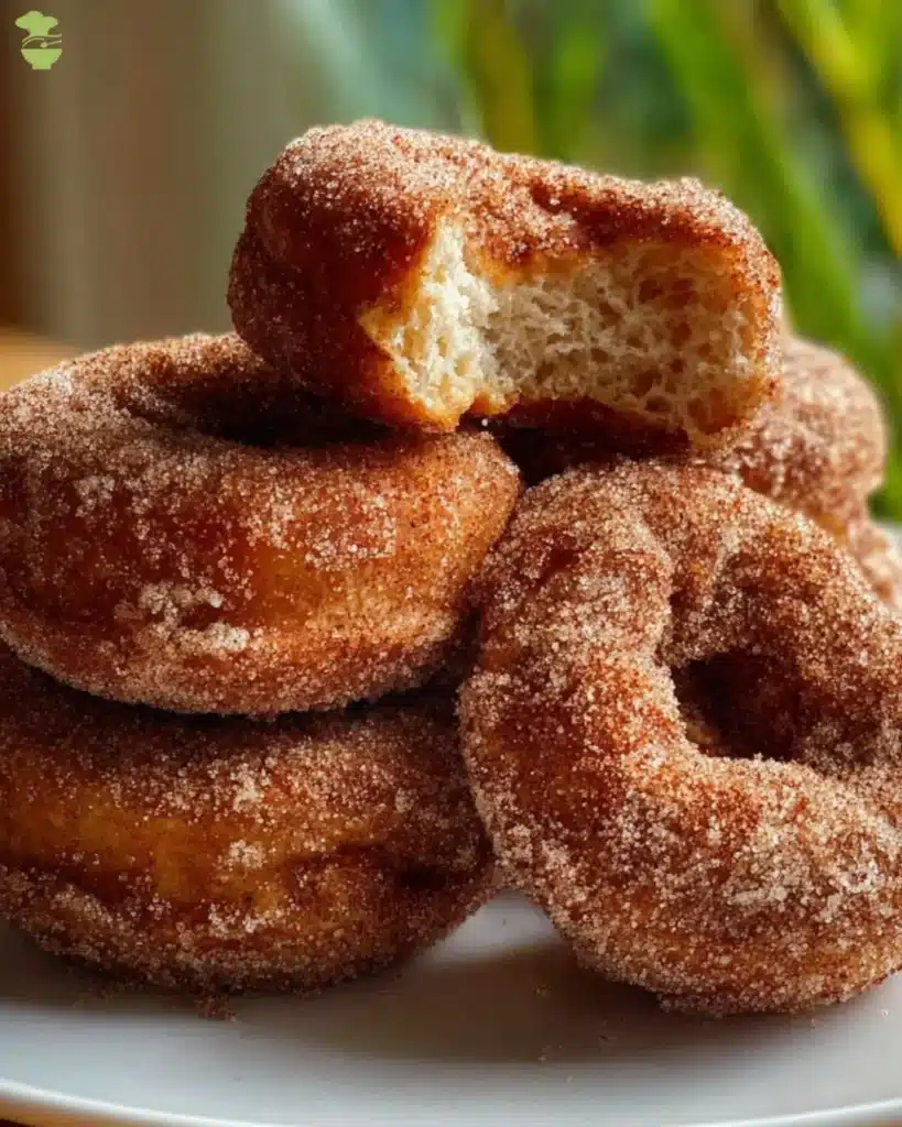 easy apple cider donuts with cinnamon sugar