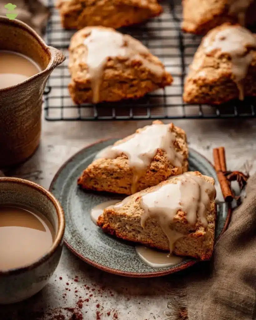 Chai Scones with Maple Chai Glaze