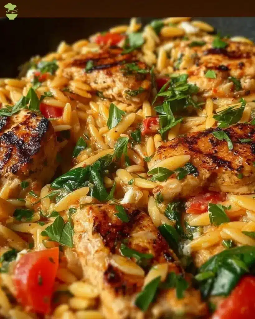 easy High Protein Chicken Orzo