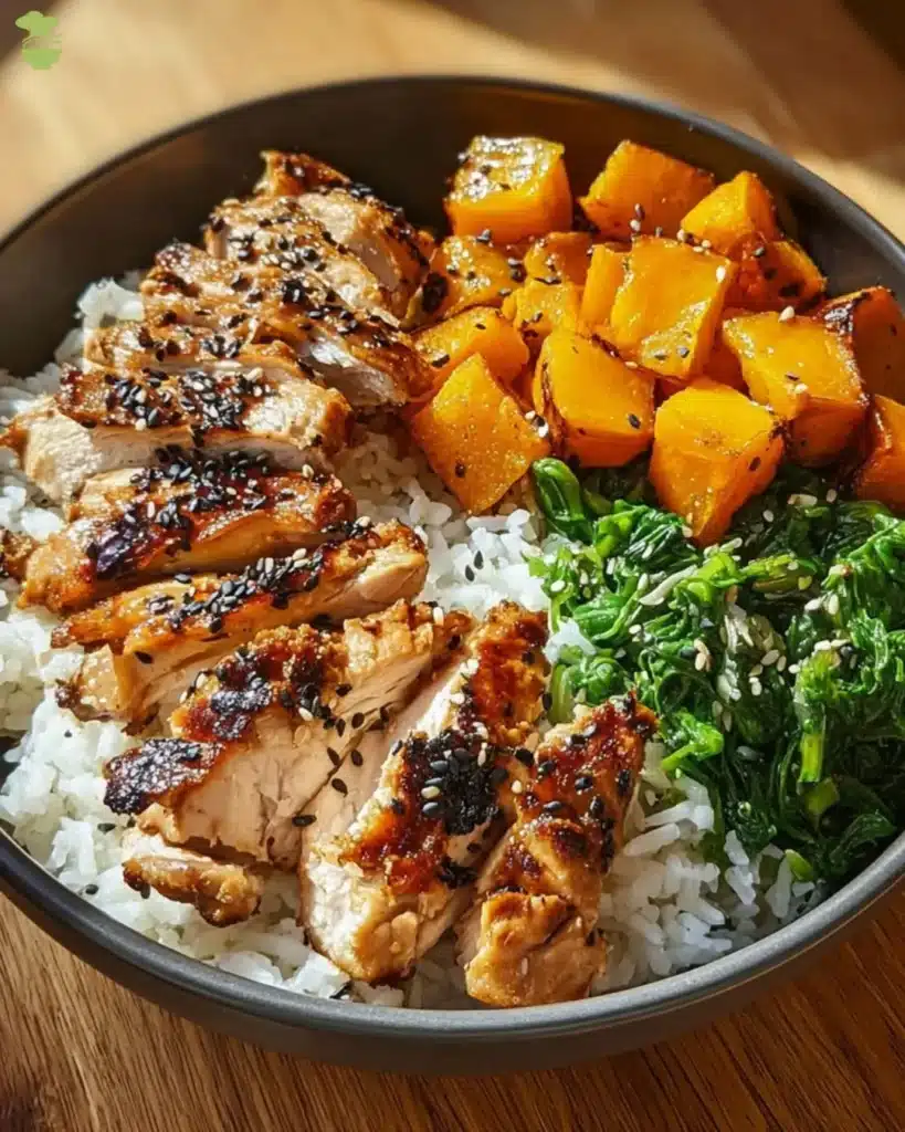 easy Chicken and Sweet Potato Rice Bowl