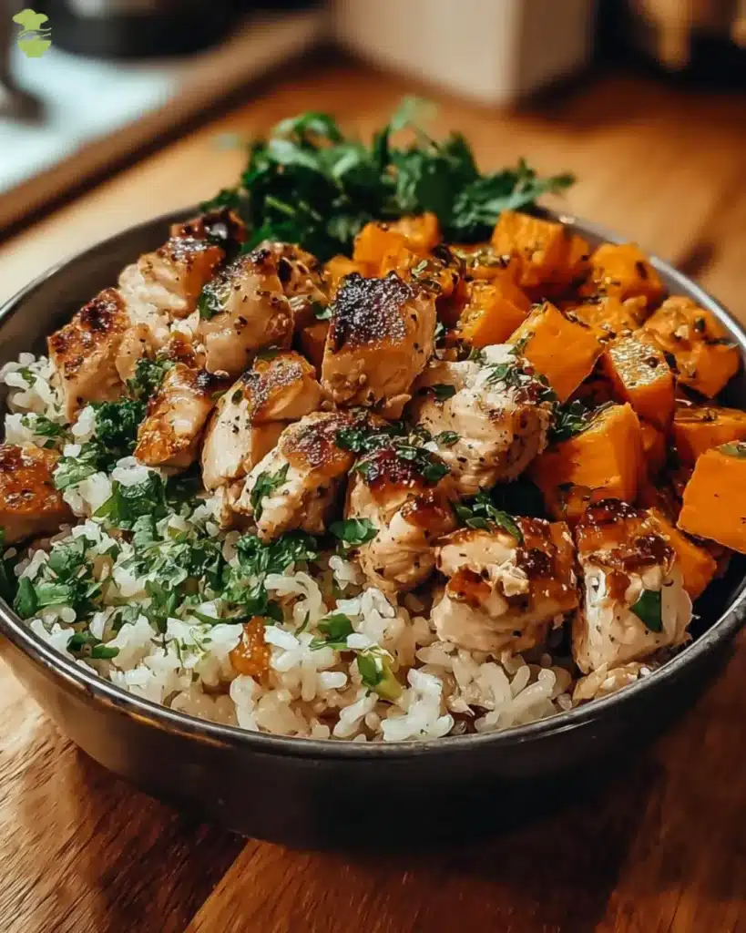Chicken and Sweet Potato Rice Bowl