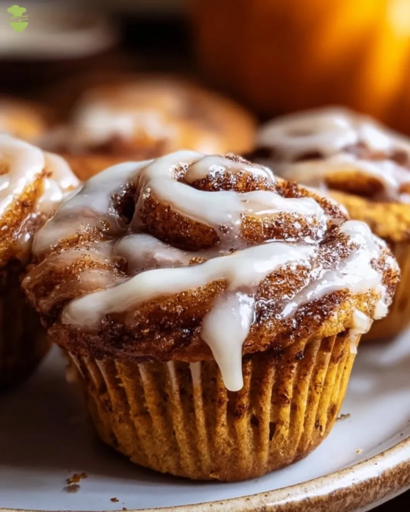 Pumpkin Cinnamon Roll Muffins