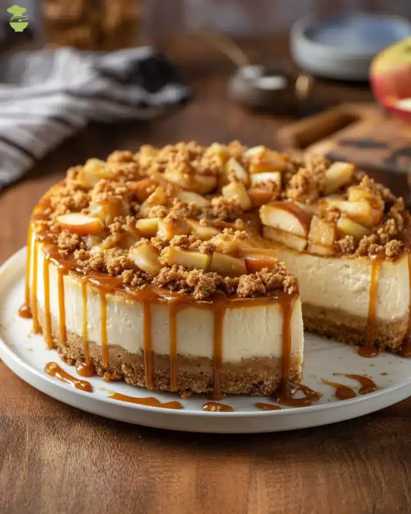 Salted Caramel Apple Pie Cheesecake