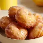 Delicious air fryer apple fritters served on a plate with a crispy exterior