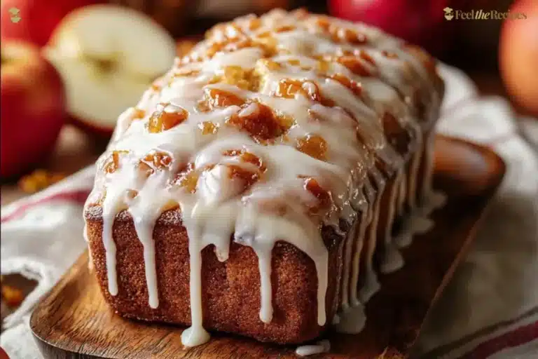 Amish apple fritter bread made with fresh apples and spices