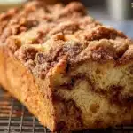 Freshly baked apple bread with chunks of apples and spices