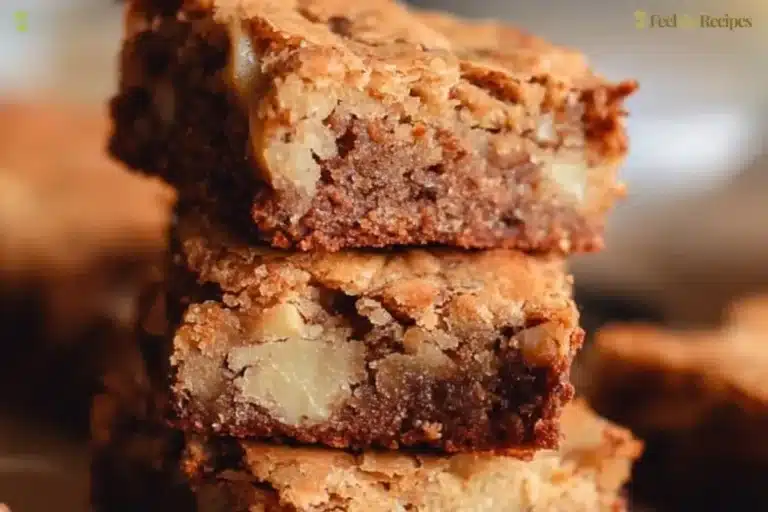 Delicious homemade Apple Brownies topped with chocolate drizzle