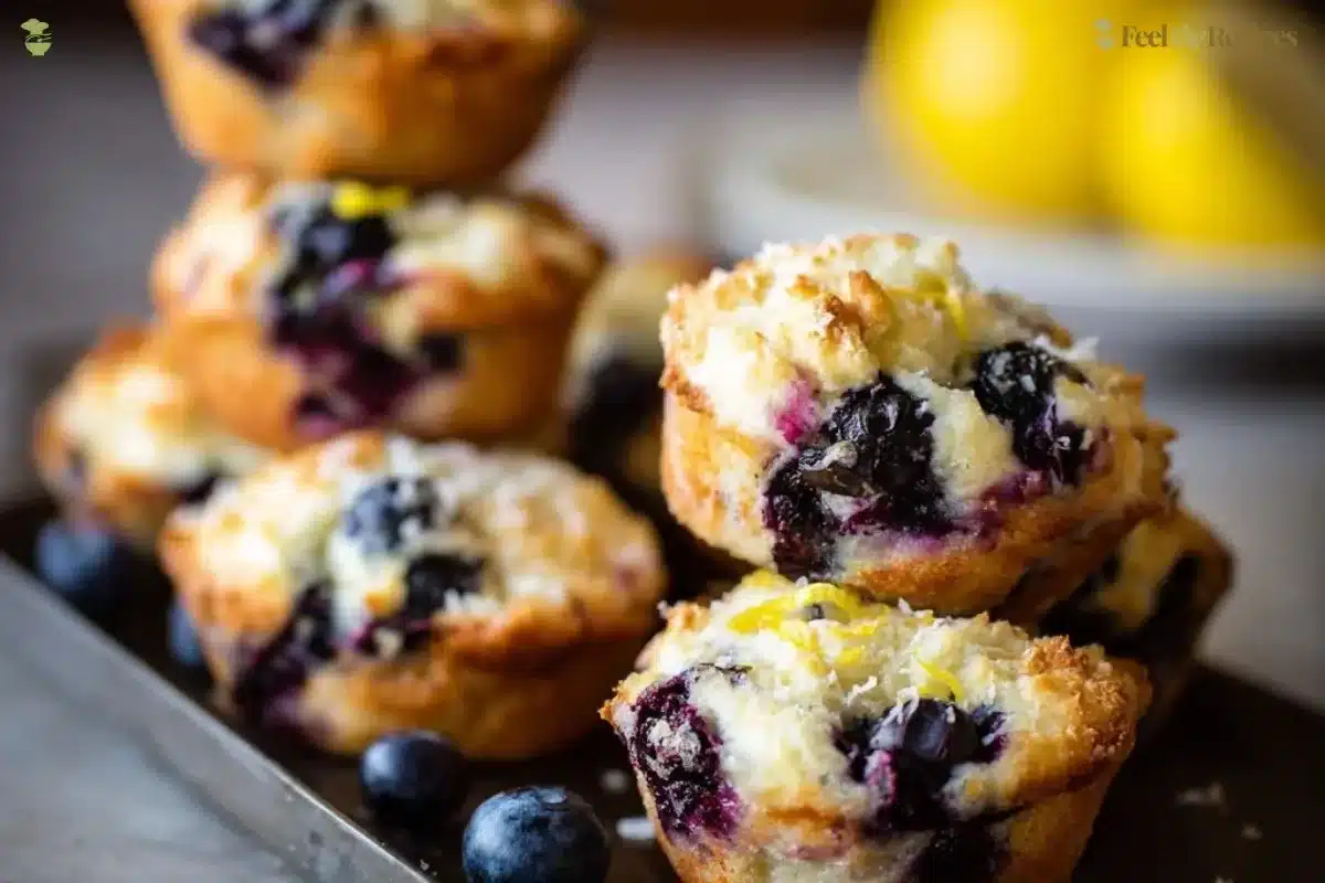 Blueberry and lemon zest cottage cheese bites for a healthy snack