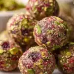 Cranberry Pistachio Protein Bites snack packed with flavor and nutrients
