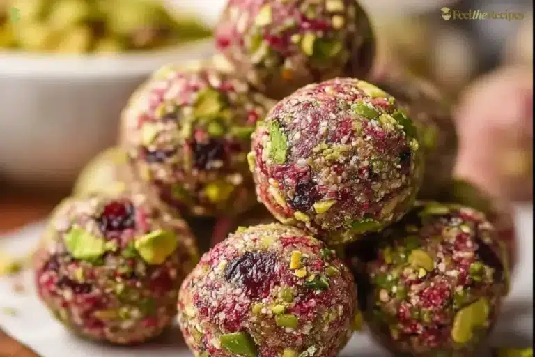 Cranberry Pistachio Protein Bites snack packed with flavor and nutrients