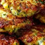 Plate of crispy zucchini fritters served with dipping sauce