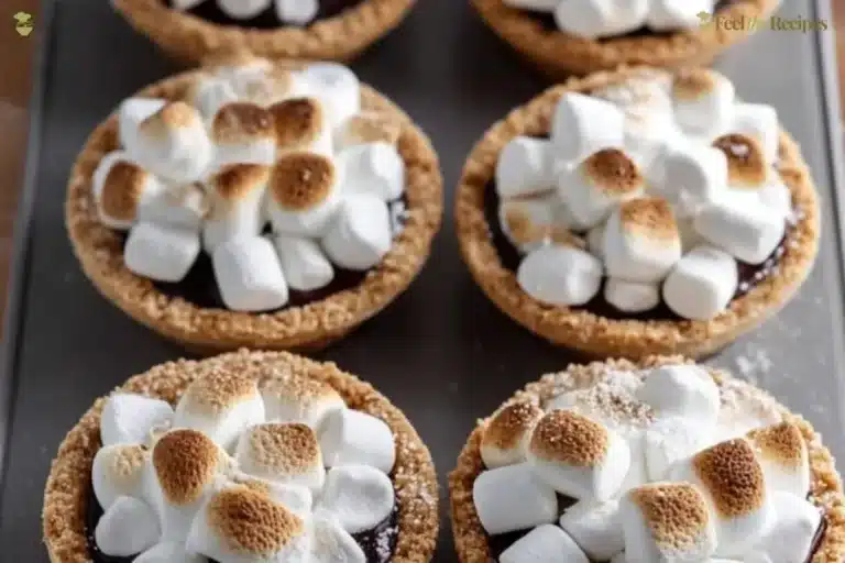 Mini S'mores Pies deliciously crafted with chocolate and marshmallow filling