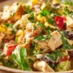 Delicious Southwest Chicken Salad with vibrant ingredients and dressing