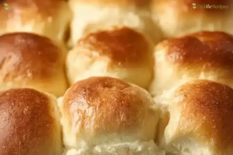 Homemade fluffy rolls inspired by Texas Roadhouse recipe, golden and soft.