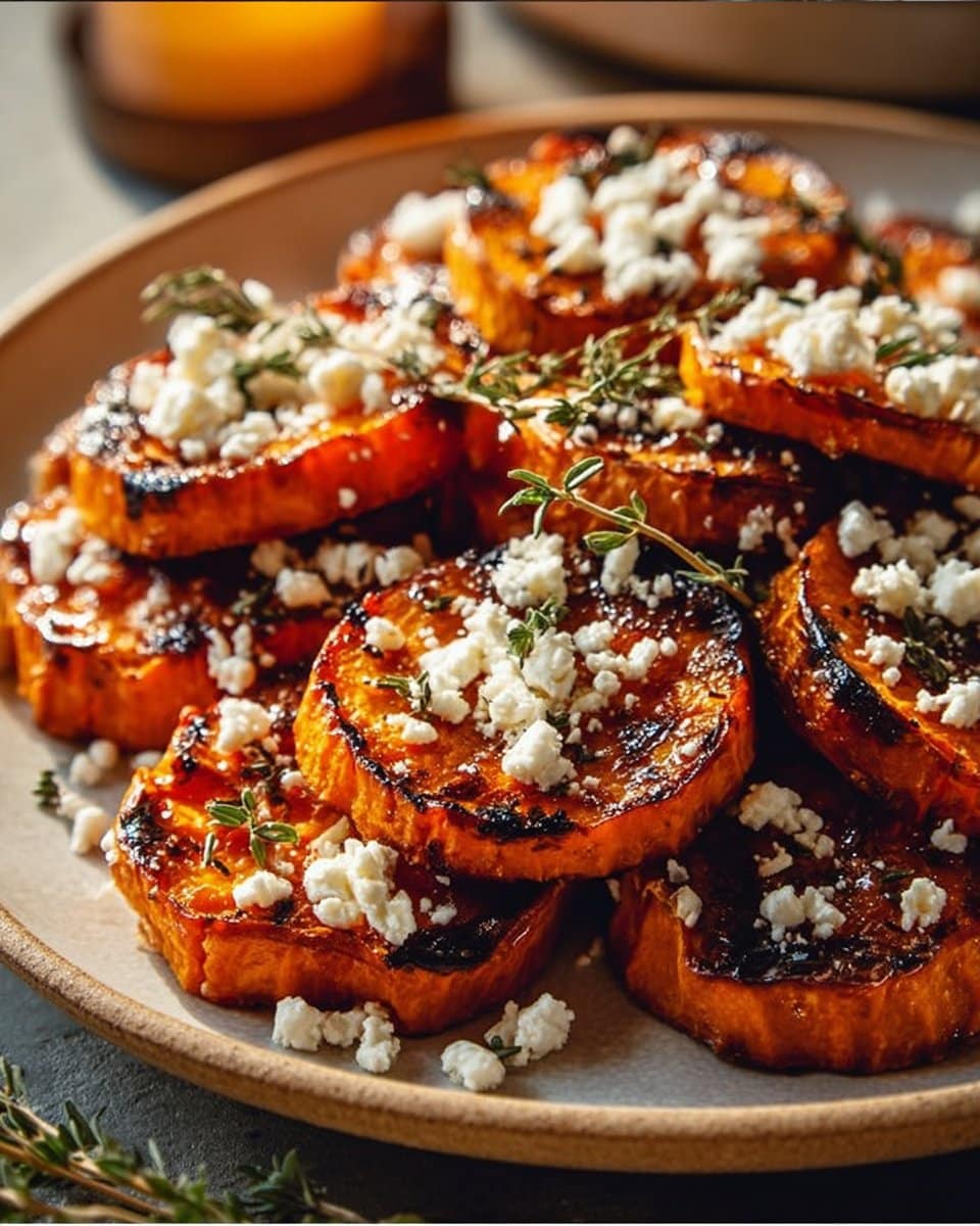 Honey Feta Sweet Potato Rounds