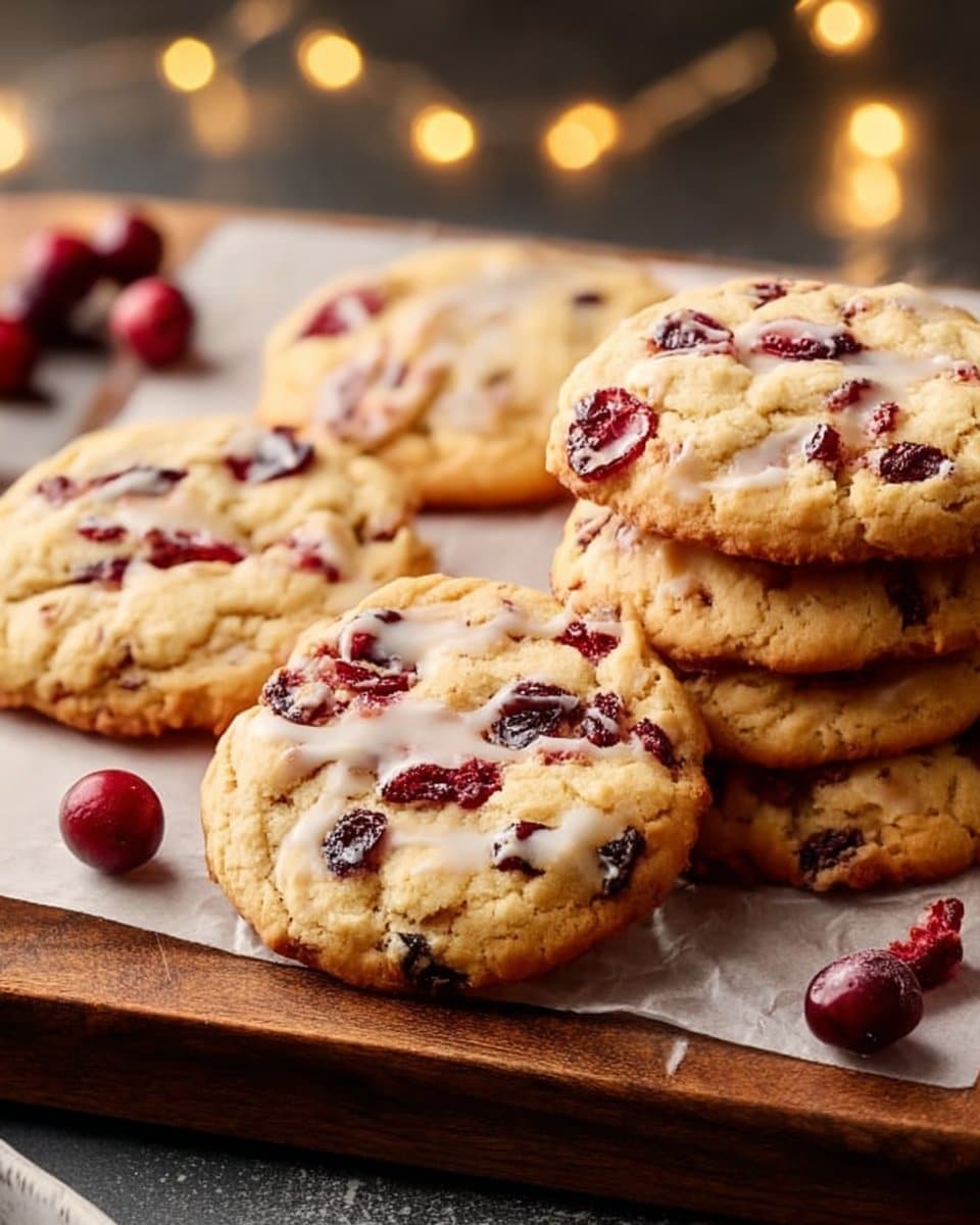 Chewy Christmas Cranberry Orange Cookies